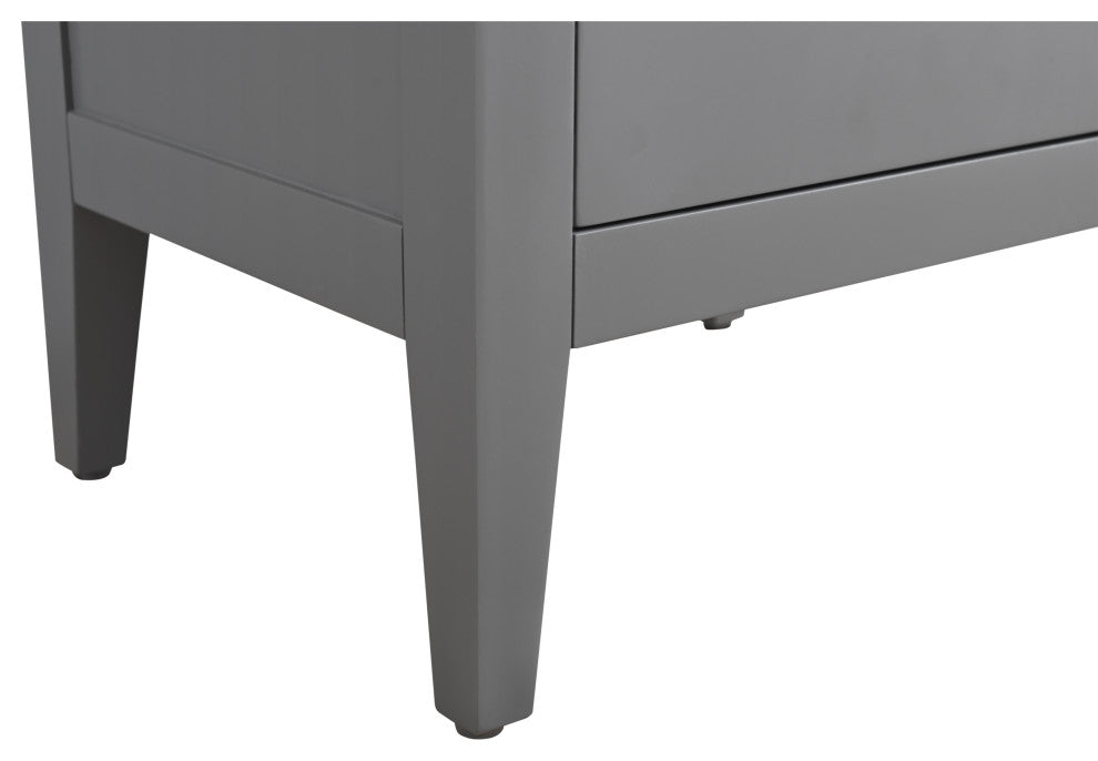 Vanity Art Bathroom Vanity With Sink, Cashmere Gray, 30", Single Sink, Matte Black