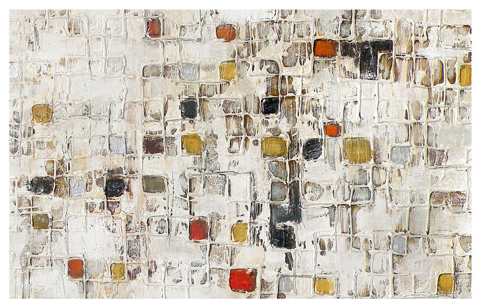 Contemporary Patchy Square Wall Dcor - Multicolor
