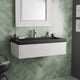 Vintner's Floating Bathroom Vanity, Blanc