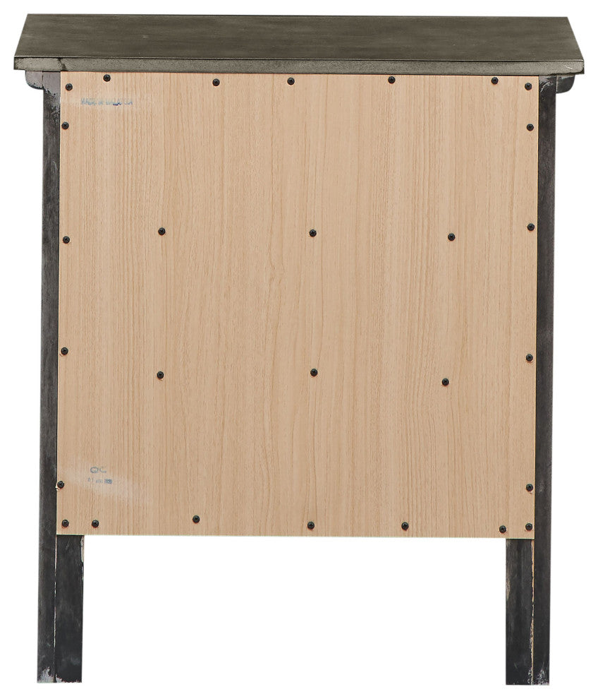 Whitley 3-Drawer Nightstand, Gray