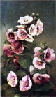Charles Ethan Porter Pink Hollyhocks, 18"x27" Wall Decal Print