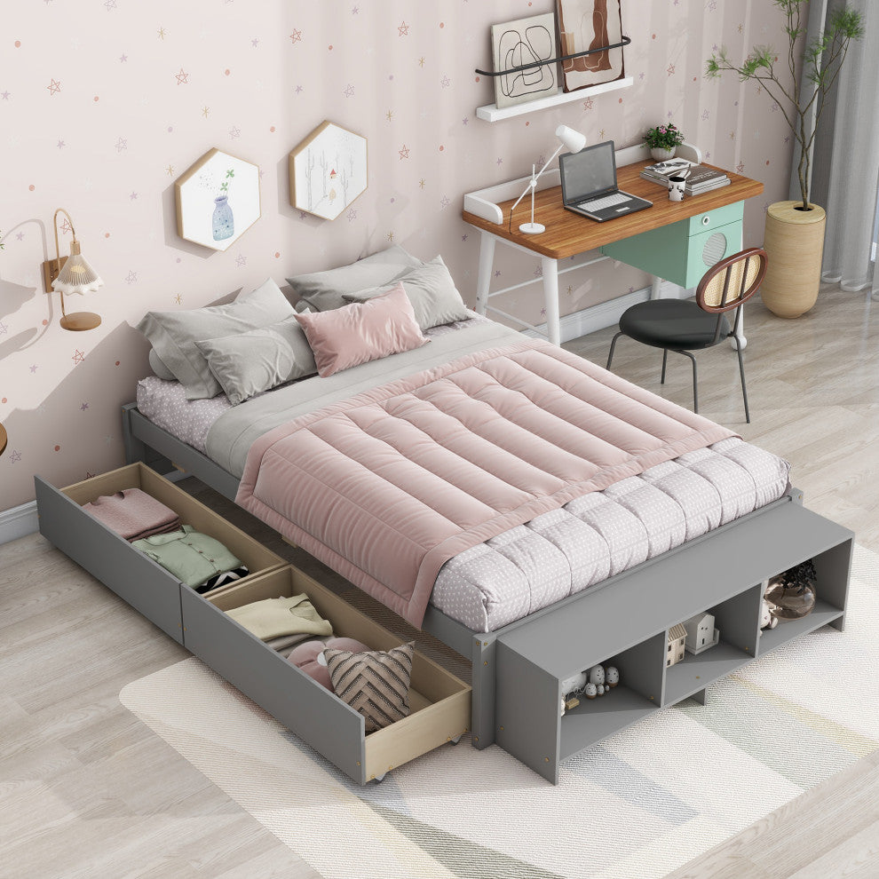 Gewnee Full Size Bed with Storage Case