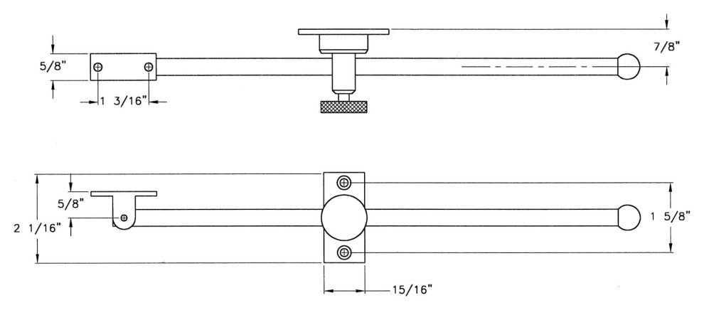 Window Stay, Polished Brass