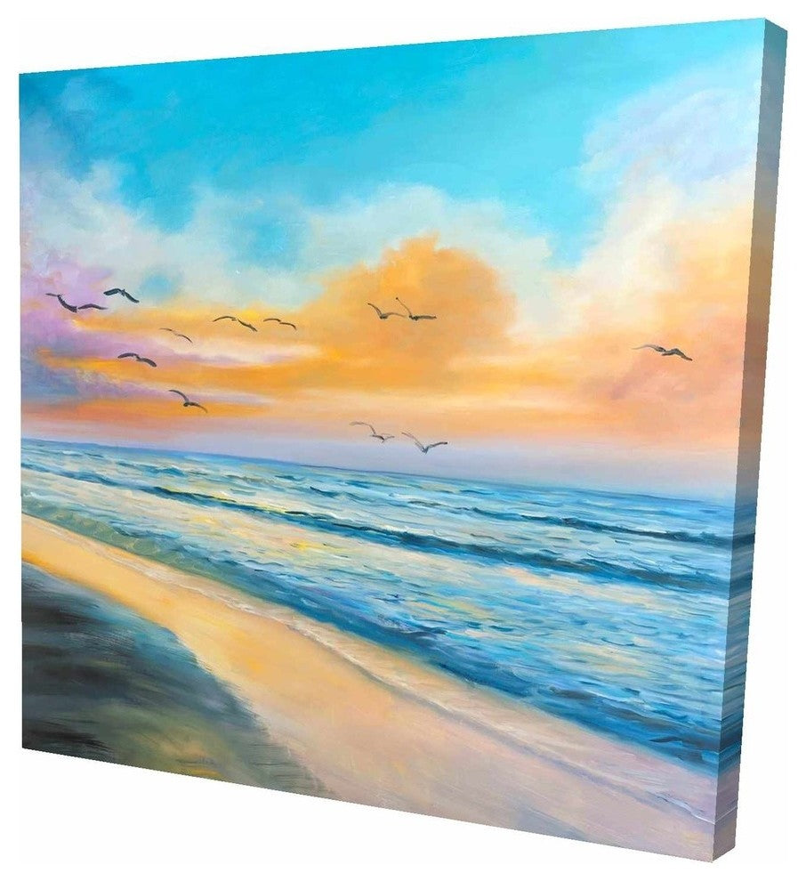 Tropical Sunset, Fine Art Gallery Wrapped Canvas, 24"x24"