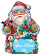 Santa Picture Frame Ornament Set of 2