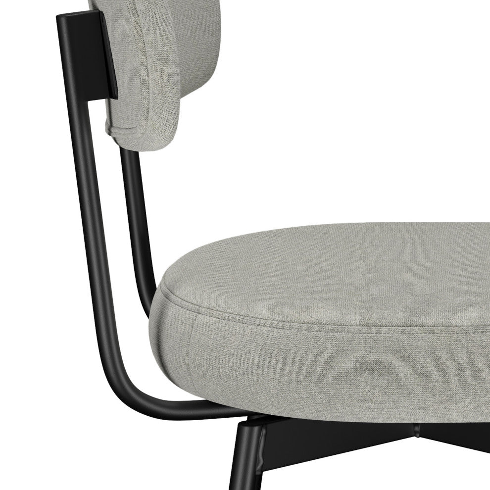 Giselle Swivel Counter Height Stool, Set of 2, Light Gray