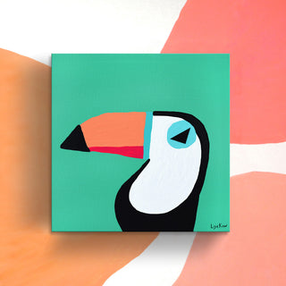 Toucan Wrapped Canvas Tropical Animal Wall Art