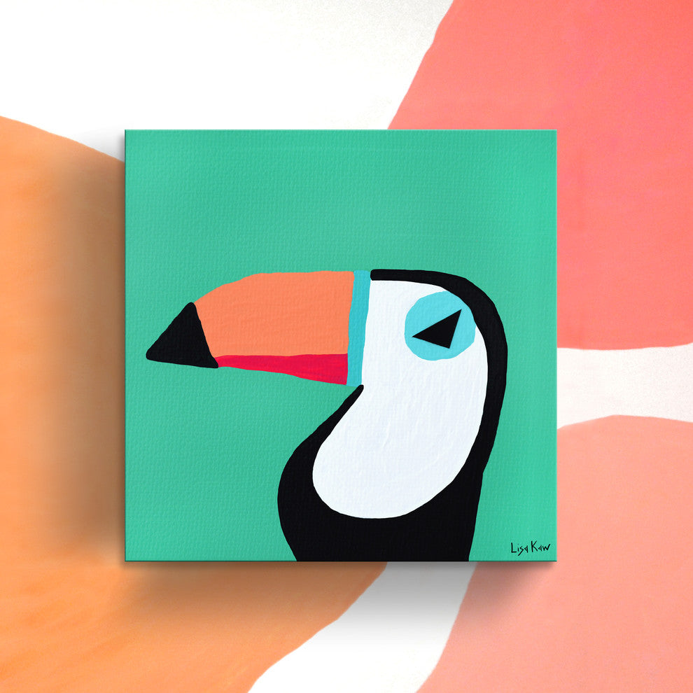 Toucan Wrapped Canvas Tropical Animal Wall Art