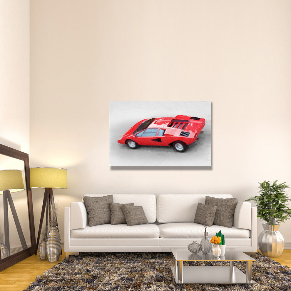 "1974 Lamborghini Countach Watercolor" Fine Art Print