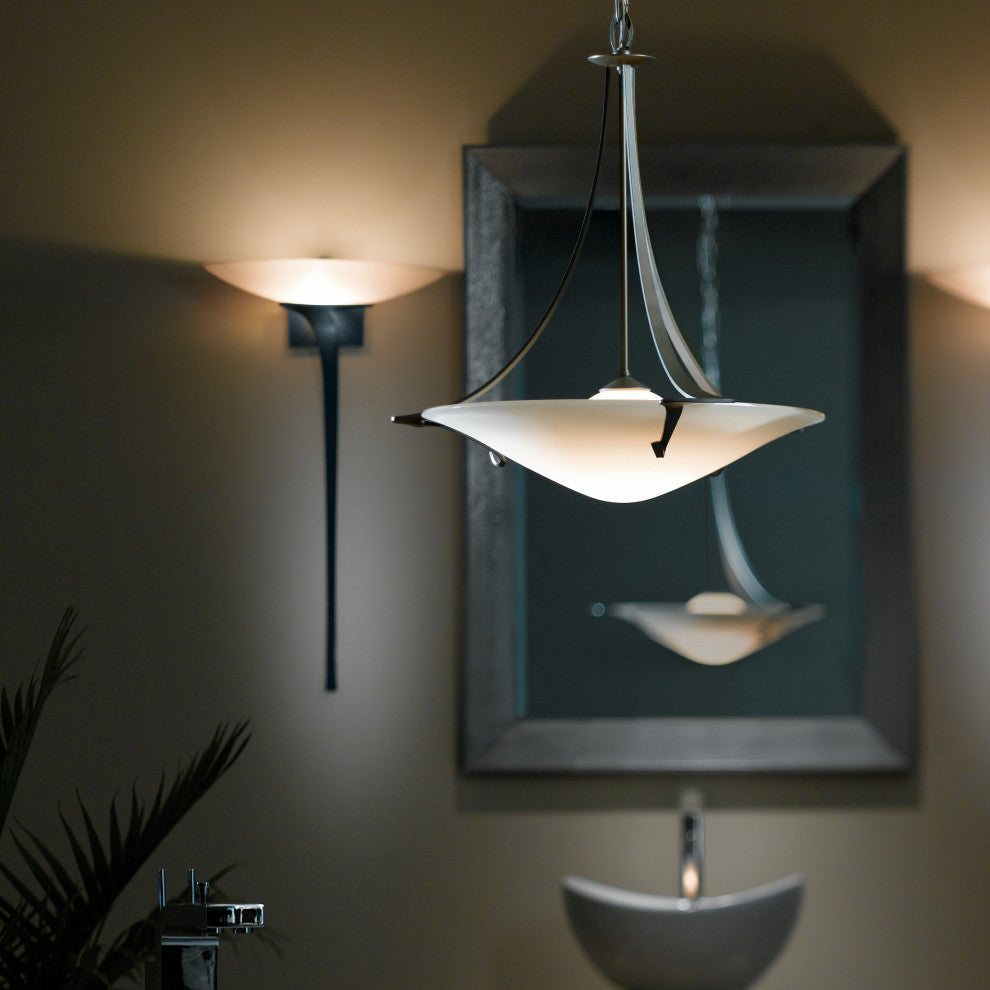 Antasia Pendant, Dark Smoke Finish, Sand Glass