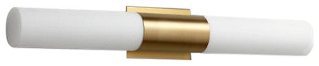 Magnum Bathroom Vanity Light in Aged Brass
