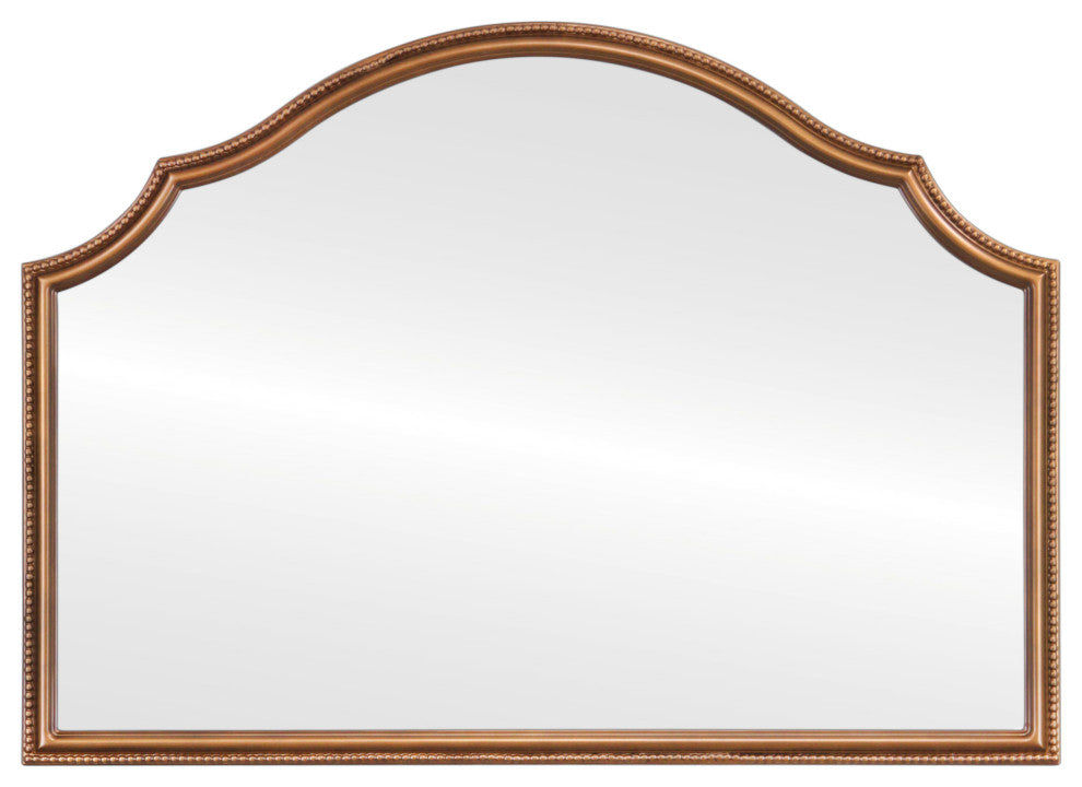 Liffey Framed Mantel Mirror, Peaks Cathedral, 38"x27", Autumn Bronze