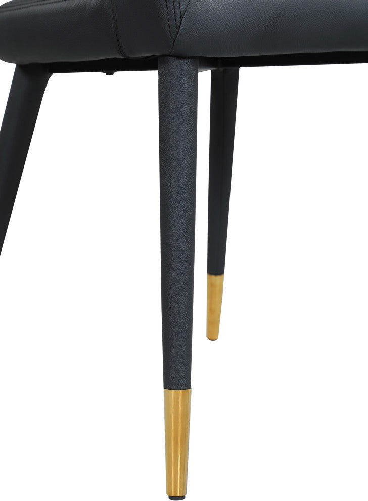 Destiny Dining Chair, Black, Faux Leather