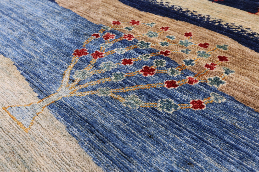 9' 1" X 12' 0" Hand Knotted Tribal Persian Gabbeh Rug Q7930
