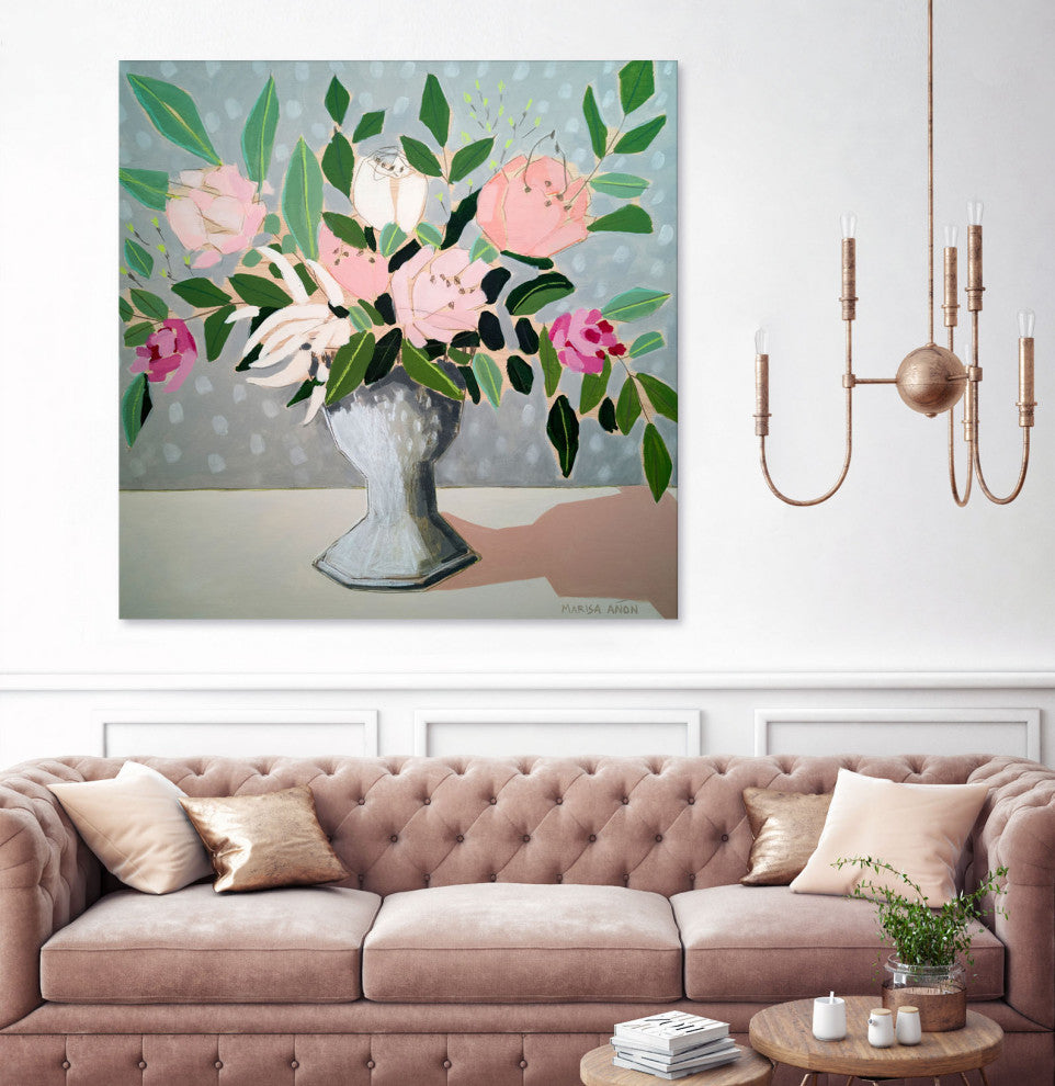 Spring Florals 1 - 54 x 54 by Marisa Anon