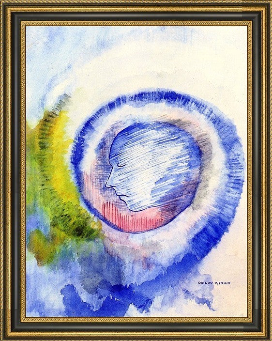 Odilon Redon Profile - 21" x 28" Framed Premium Canvas Print