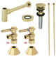 Plumbing Sink Trim Kit, Bottle Trap and Overflow Drain, Polished Brass