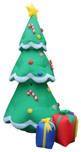 12' Tall Huge Christmas Tree With Star & Gift Boxes Lighted Party Decoration