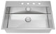 Transolid Diamond Stainless Steel 32-in Dual Mount Kitchen Sink, Stainless