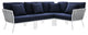 Outdoor Patio Aluminum Outdoor Patio Aluminum Large Sectional Sofa White Navy