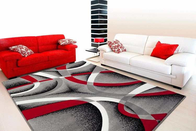 Luxe Weavers Abstract Modern Area Rug, Gray, 9'2"x12'6"