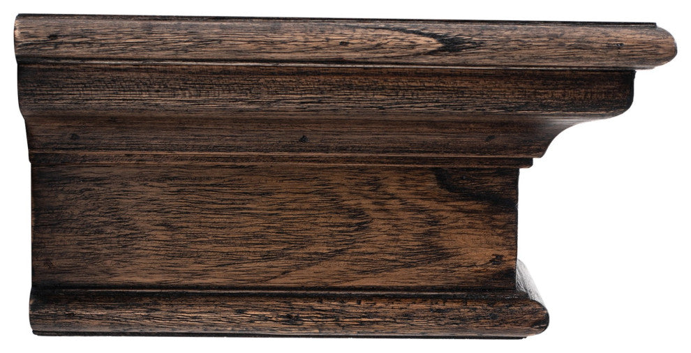47" Black Wash EL Floating Wall Shelf