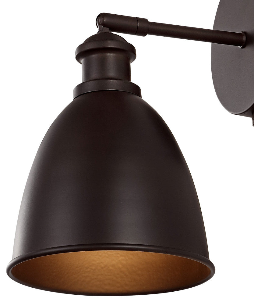 Hudson 6.5" 1-Light Farmhouse Bohemian Iron LED Sconce, Oil Rubbed Bronze