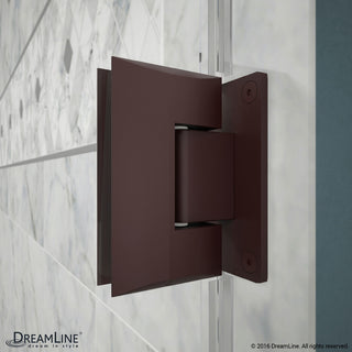 DreamLine Unidoor Plus Hinged Shower Door, Oil Rubbed Bronze, 49.5" to 50"x72"