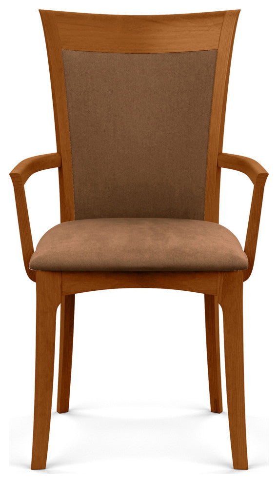 Copeland Morgan Upholstered Armchair, Autumn Cherry, Dark Brown Microsuede