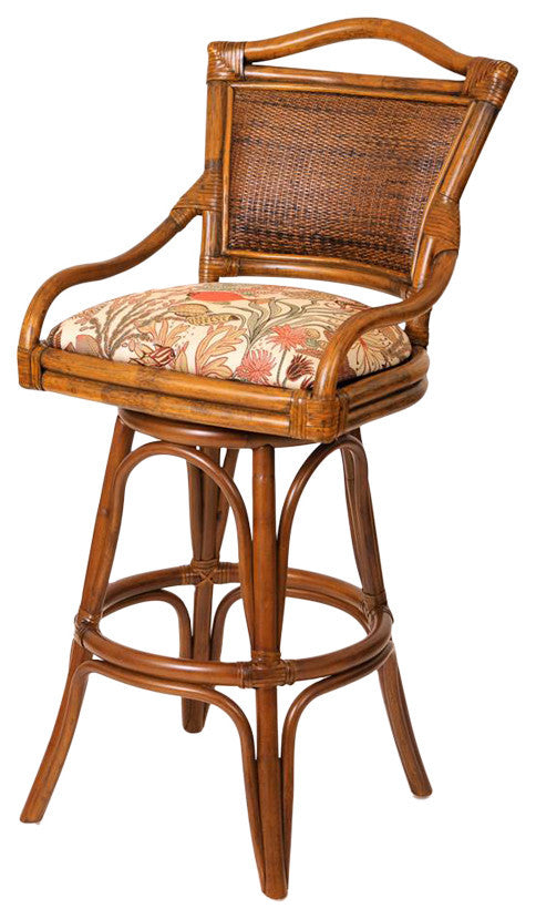 Serengeti 30" Swivel Barstool In Sienna With Linoso 200