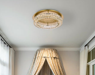 Elegant Lighting 3503F22 Monroe 22"W LED Semi-Flush Ceiling - Chrome