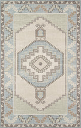 Anatolia ANA-2 Machine Made Light Blue Area Rug 2'x3'