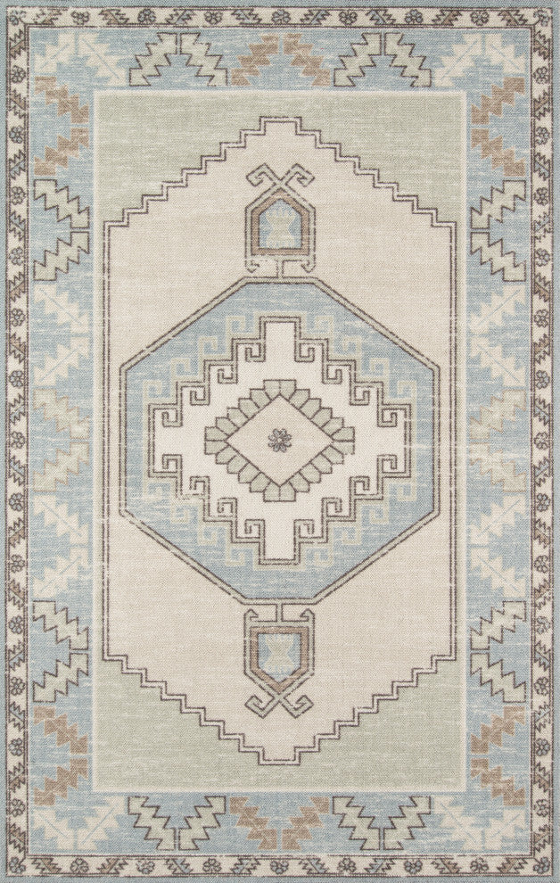 Anatolia ANA-2 Machine Made Light Blue Area Rug 2'x3'