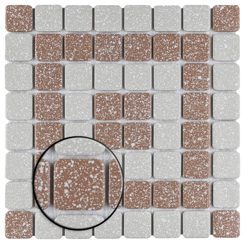 Crystalline Market Square Beige Porcelain Floor and Wall Tile