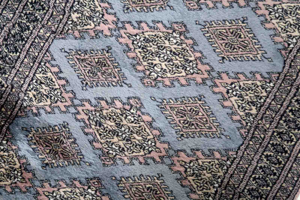 Handmade Vintage Uzbek Bukhara Runner 2.4'x8', 75cmx244cm 1960s