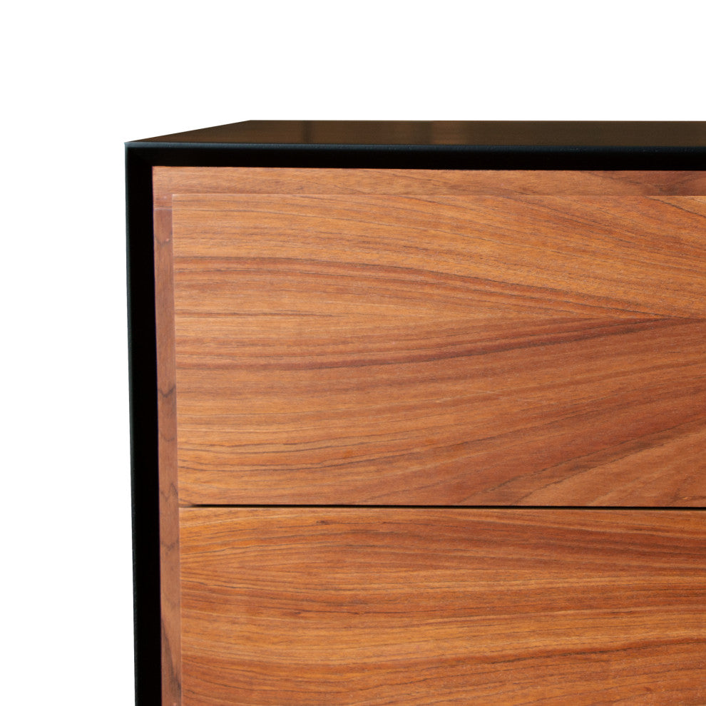 Barcelo Chest - Black and Wood Finish