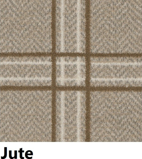 Jute Herrington Plaid Area Rug Milliken Tactesse Nylon, 4'x12'