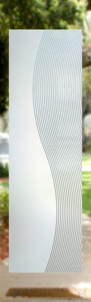 Pantry Door - Divise Stripes - Primed - 24" x 96" - Knob on Left - Pull Open