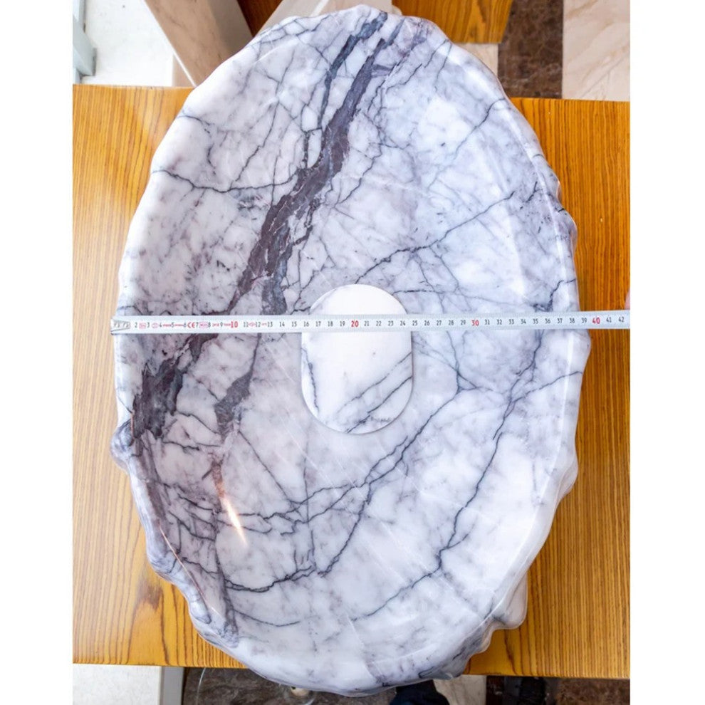 New York Marble Artistic Vessel Sink Polished (W)16" (L)26" (H)5"