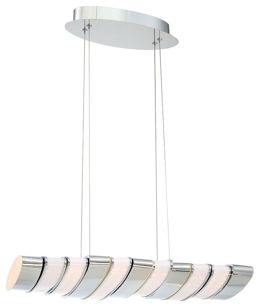 Eurofase Gabriel Small LED Light Pendant, Chrome Finish