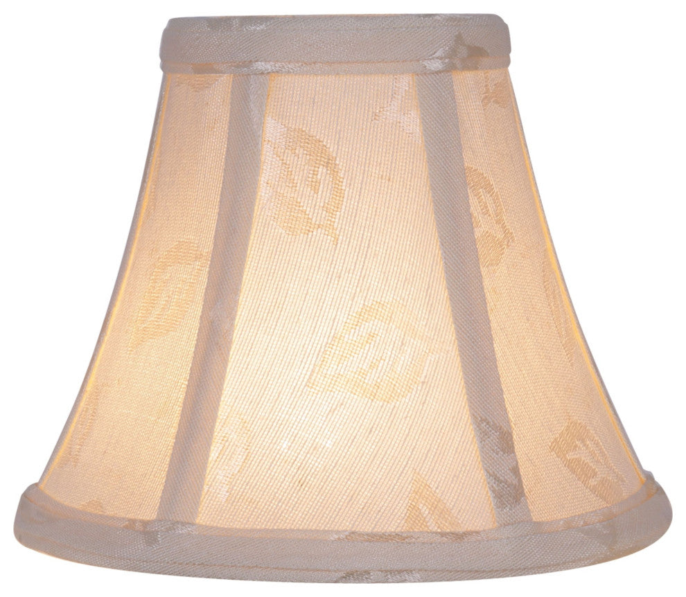 30052-9 Small Bell  Chandelier Clip On Lamp Shade Off White 3"x6"x5"
