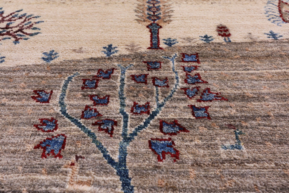8' 2" X 9' 9" Hand Knotted Persian Gabbeh Tribal Wool Rug Q8105