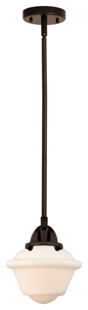 Small Oxford Mini Pendant, Oil Rubbed Bronze, Matte White, Matte White