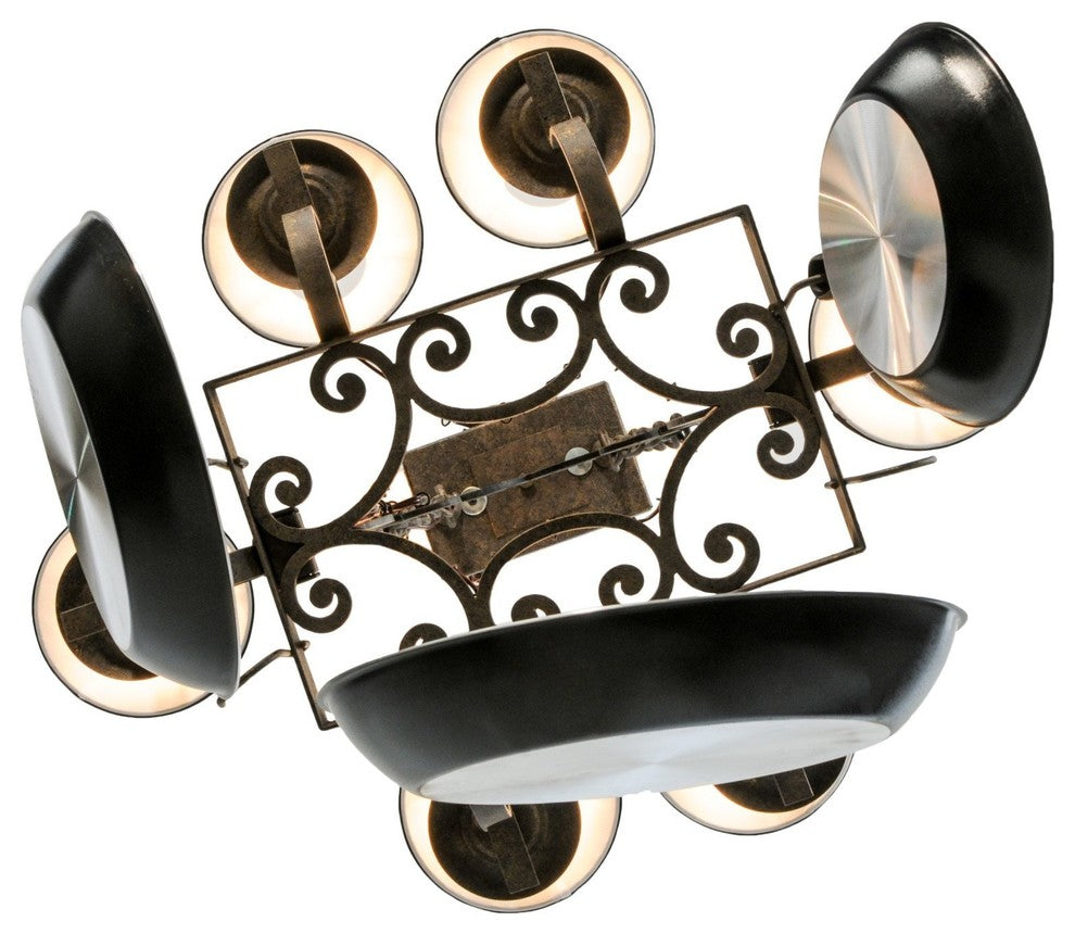 28"L Elara 6 Light Pot Rack
