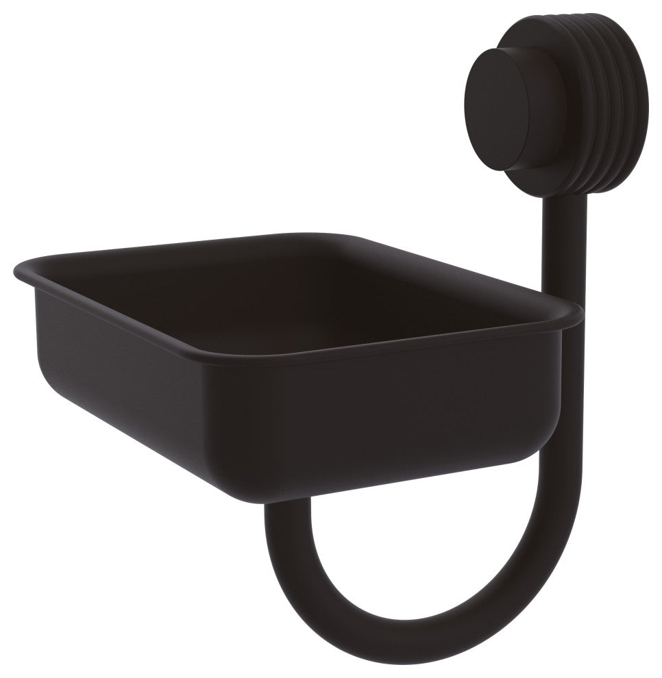 Venus Wall Mount Soap Dish With Groovy Accents, Oil Rubbed Bronze