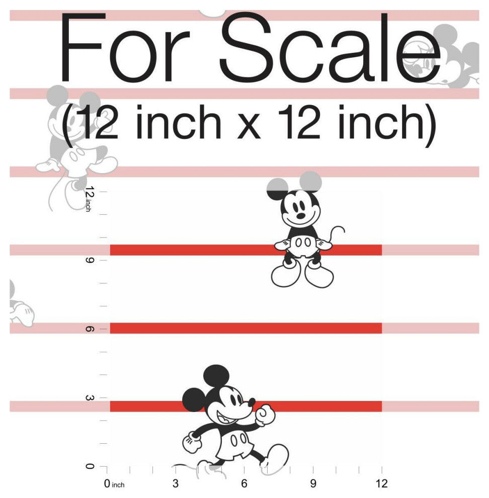 Disney Mickey Mouse Stripe Wallpaper
