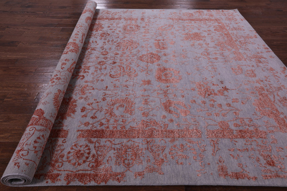 Wool and Silk Persian Handmade Rug 9' 0" X 12' 0" Q6277