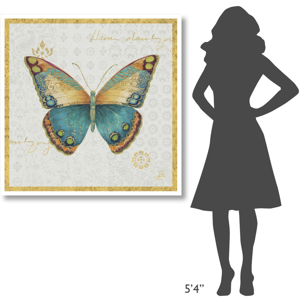 "Bohemian Wings Butterfly VIA" Digital Paper Print by Daphne Brissonnet, 42"x42"