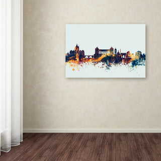 Michael Tompsett 'Rome Italy Skyline Blue' Canvas Art, 22x32