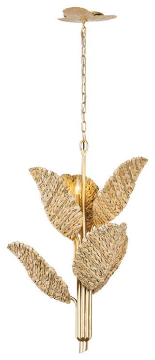 Varaluz 901C06 Banana Leaf 6 Light 23"W Abstract Candle Style - French Gold /